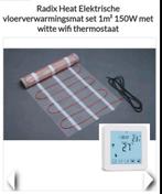 Vloerverwarmingsmat met wifi thermostaat 150w 1m2, Doe-het-zelf en Verbouw, Verwarming en Radiatoren, Ophalen of Verzenden, Zo goed als nieuw