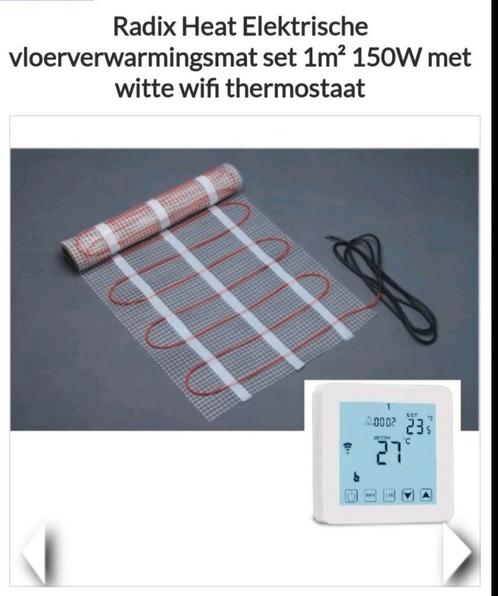 Vloerverwarmingsmat met wifi thermostaat 150w 1m2, Doe-het-zelf en Verbouw, Verwarming en Radiatoren, Zo goed als nieuw, Ophalen of Verzenden