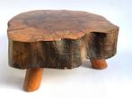 Rustic Log-Ring Tripod Stool Boomstam bijzet tafeltje krukje, Minder dan 45 cm, Minder dan 55 cm, Gebruikt, Ophalen of Verzenden