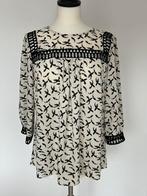 Summum crèmekleurige top met zwarte print maat 38, Maat 38/40 (M), Summum, Verzenden, Wit