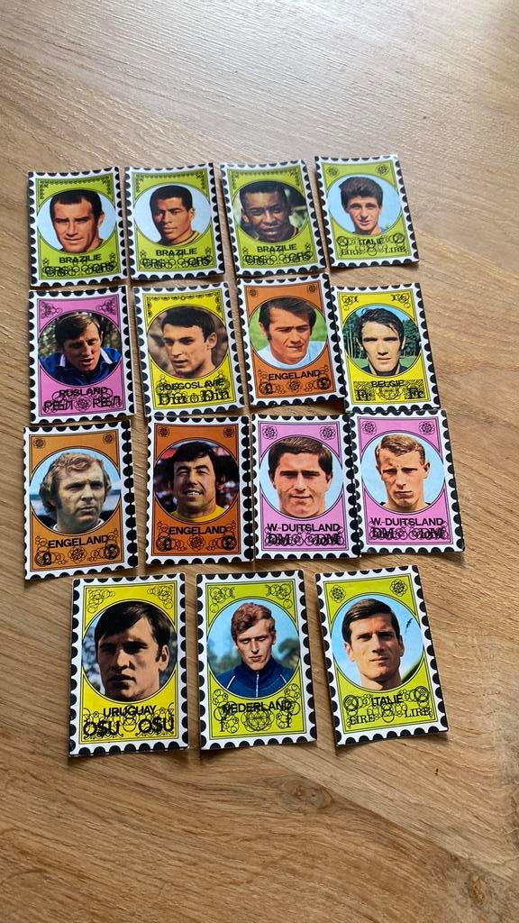 15 x wereldsterren vanderhout panini met pele, Ophalen of Verzenden, Zo goed als nieuw, Buitenlandse clubs, Poster, Plaatje of Sticker