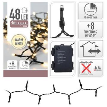 KERST LED SNOER - BUITEN - BINNEN - BATTERIJ - 48 LEDS beschikbaar voor biedingen