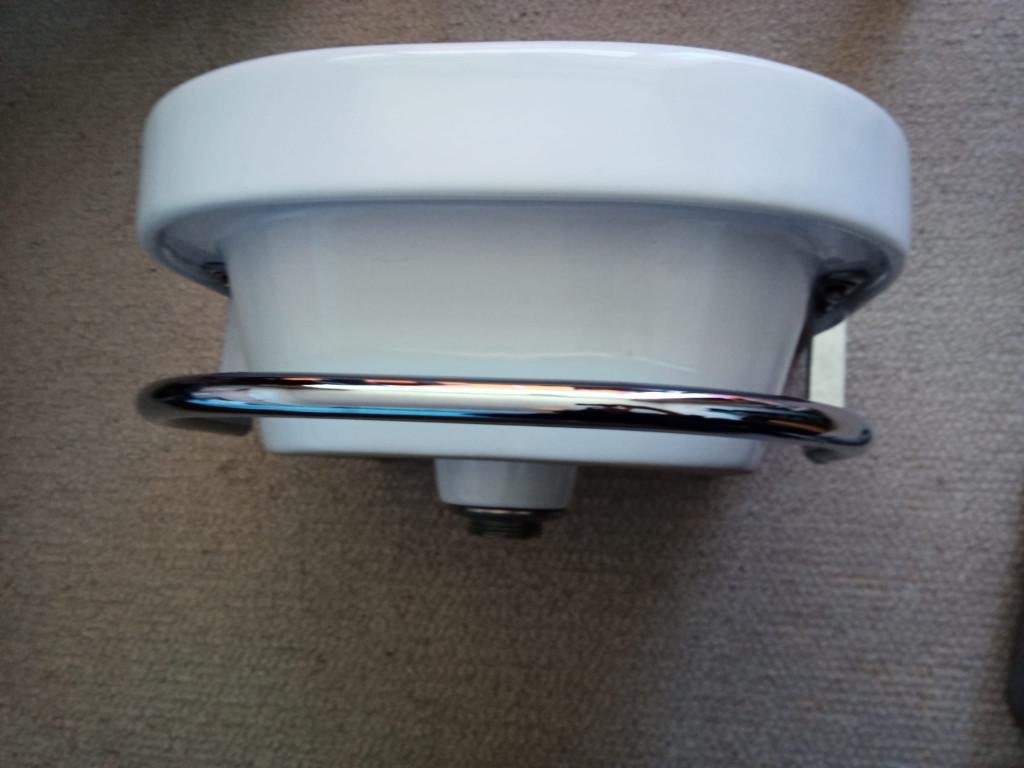 Bruynzeel Delta Amo wastafel met handdoekrail b40xd35,5xh20, Ophalen, Minder dan 50 cm, Zo goed als nieuw, Minder dan 100 cm