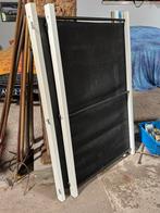 2 schermen hout met doek,, Tuin en Terras, Ophalen, Gebruikt, Hout