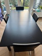 Ikea BJURSTA Tafel + 4 Stoelen, Ophalen, Gebruikt, 100 tot 150 cm, Eikenhout