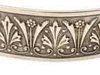Jugendstil stijl zilveren bangle met sluiting. B 13,5 mm, Verzenden, Nynkegardenier.nl, Zo goed als nieuw, Zilver