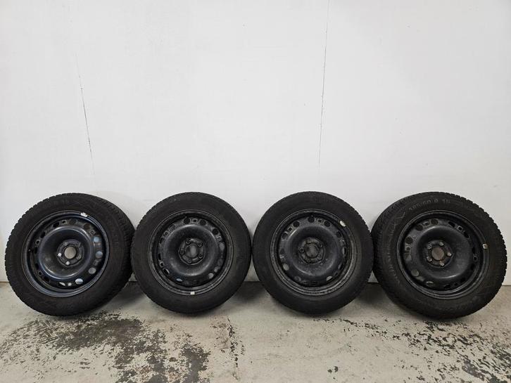 Winterset VW 185 60 R15 5x112 winterbanden op stalen velg, Auto-onderdelen, Banden en Velgen, Banden en Velgen, Winterbanden, 15 inch