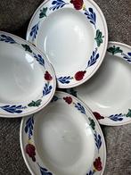 Boerenbont servies/ 4 diepe borden voor soep/pasta/stamppot/, Gebruikt, Ophalen of Verzenden, Bord(en), Overige stijlen