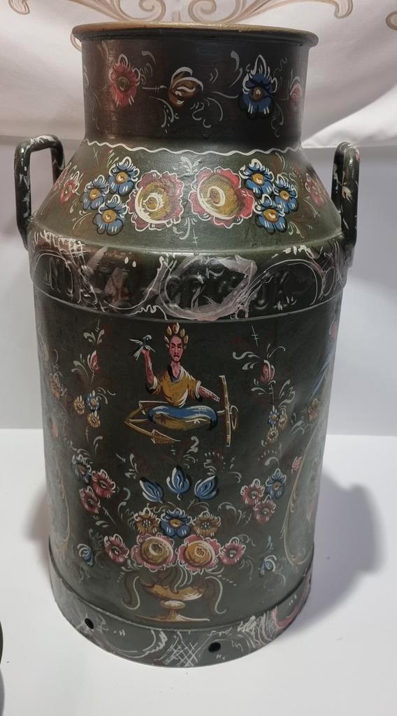 Beschilderde melkbus 55cm, Antiek en Kunst, Curiosa en Brocante, Ophalen of Verzenden