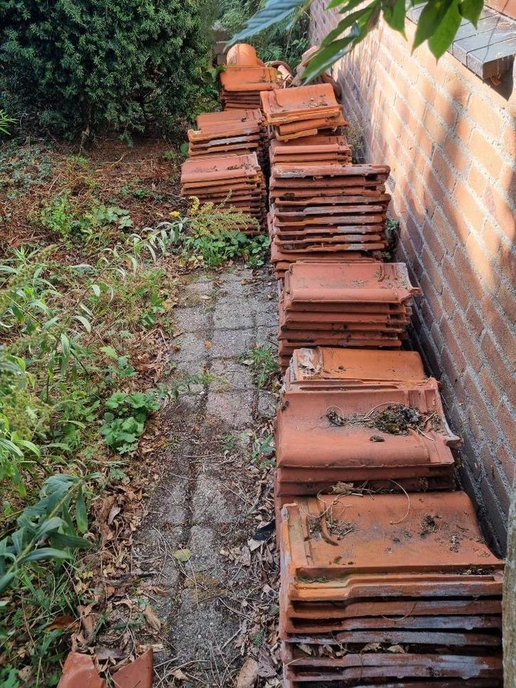 dakpannen, Doe-het-zelf en Verbouw, Dakpannen en Dakbedekking, Gebruikt, Dakpannen, Steen of Klei, Rood, 5 tot 10 m², Ophalen