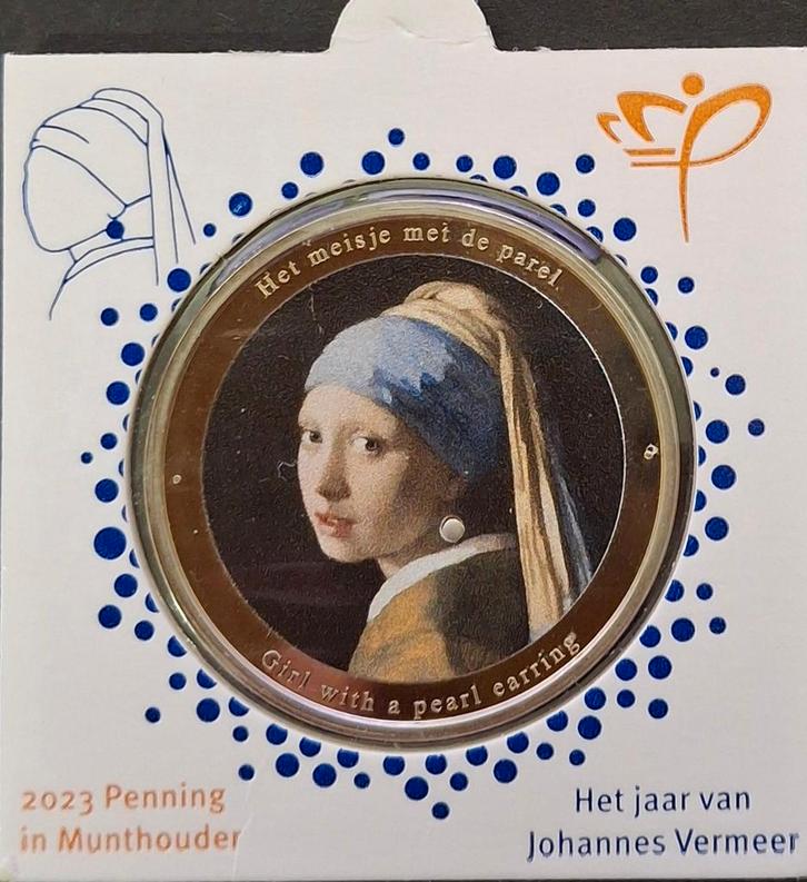 Voor Jacob   Meisje met de Parel, Postzegels en Munten, Munten | Nederland, Ophalen of Verzenden