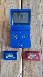 Gameboy Advance SP + Pokémon Ruby en Saphire, Spelcomputers en Games, Spelcomputers | Nintendo Game Boy, Ophalen of Verzenden