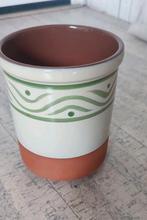 Terracotta geglazuurde bloempot / vaas / pot 15x12 cm, Ophalen of Verzenden, Zo goed als nieuw, Rond, Minder dan 25 cm