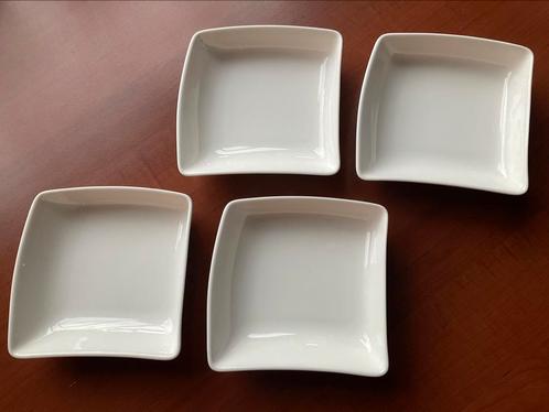 VILLEROY & BOCH FLOW /4 dessertschaaltjes / wit / Één koop, Huis en Inrichting, Keuken | Servies, Zo goed als nieuw, Bord(en)