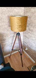 Eglo vloerlamp taupe/bruin. Kap light & living gemstone goud, Ophalen, Zo goed als nieuw