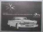 1958 PLYMOUTH FURY folder, Engels, Ophalen of Verzenden, Zo goed als nieuw, Overige merken