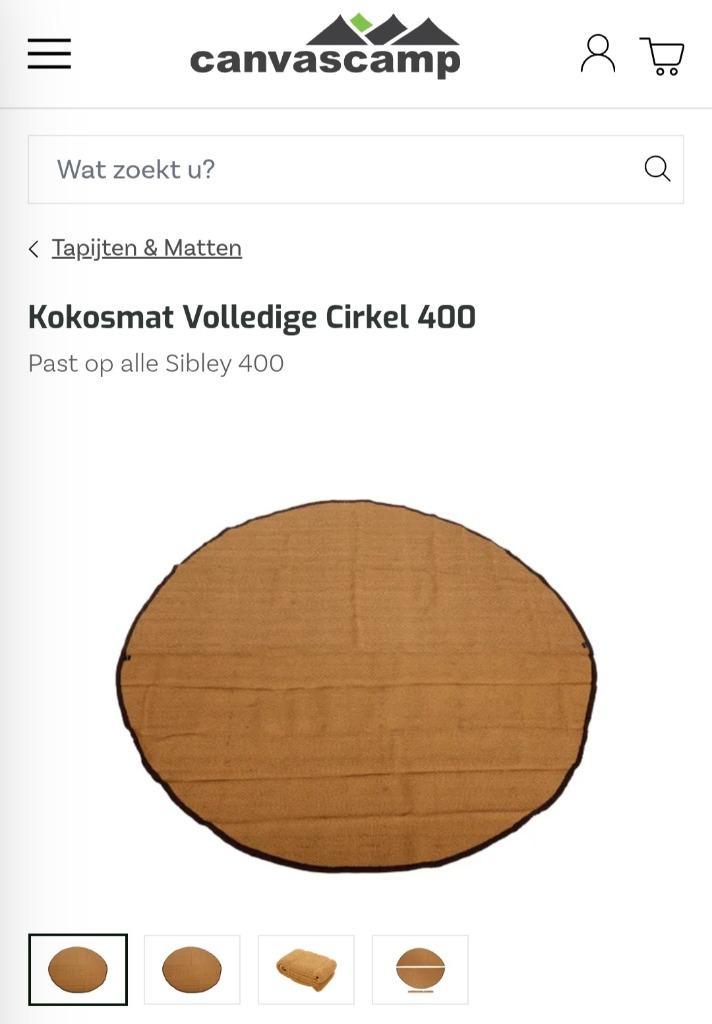 Kokosmat bell / sahara / sibley tipi tent 400, Caravans en Kamperen, Tentaccessoires, Zo goed als nieuw, Ophalen