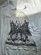 creme jurkje met mooie hals met zwarte details maat s/m, Maat 38/40 (M), Zwart, Nieuw, Ophalen of Verzenden