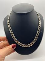 Z326 Prachtige zilveren cuban ketting 51 cm | 56 gram, Sieraden, Tassen en Uiterlijk, Kettingen, Ophalen of Verzenden, X, Zilver