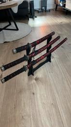 Samurai zwaarden set rood 3 stks, Ophalen of Verzenden