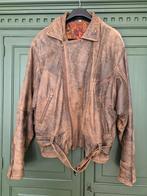 Herenjas vintage van leer maat xl, Ophalen of Verzenden, Gedragen, Maat 56/58 (XL), Bruin