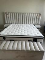 Boxspring complet beige (180X200), Beige, Tweepersoons, Ophalen of Verzenden, Zo goed als nieuw