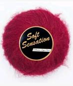 10 bollen Lammy Yarns Soft Sensation. Kleur 042, warm rood., Ophalen of Verzenden, Nieuw, Breien of Haken, Wol of Garen