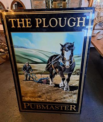 Metaal pubbord 145 cm x 98 cm herkomst Engeland Engelse pub beschikbaar voor biedingen