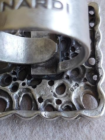 Verstelbare zilveren ring ca 18 19 20 mm beschikbaar voor biedingen