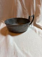 Antieke Tinnen Kom met Handvat, Antiek en Kunst, Antiek | Tin, Ophalen