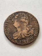 Munt Frankrijk 2 soles 1792 W Koning Lodewijk XVI, Ophalen of Verzenden, Frankrijk