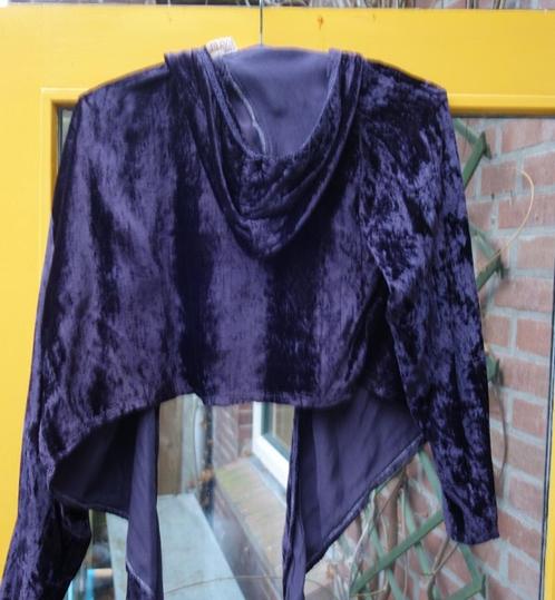 The Naturals, Kort overslag vestje met capuchon - maat S/M, Kleding | Dames, Truien en Vesten, Gedragen, Maat 36 (S), Paars, Ophalen of Verzenden