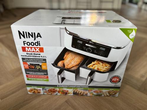 NIEUW: Ninja AF400EUWH Foodi Max Dual Zone Airfryer 2470W, Witgoed en Apparatuur, Airfryers, Nieuw, Airfryer XXL, 1500 gram of meer