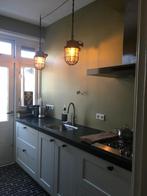 Stoere set industriële hanglampen van Jan van IJken, Ophalen of Verzenden, Gebruikt, Metaal