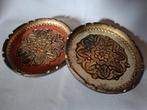 Twee vintage Italiaanse Florentine houten onderzetters, Verzenden