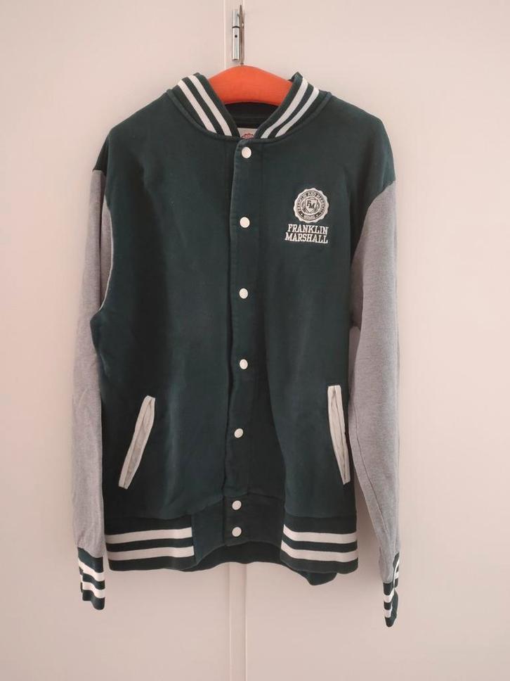 Franklin Marshall Varsity Jacket - XL, Kleding | Heren, Truien en Vesten, Gedragen, Maat 56/58 (XL), Groen, Ophalen of Verzenden