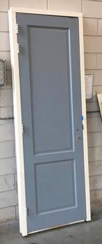Nieuwe Stompe deur 231,5x73 met kozijn met hang en sluitwerk, Nieuw, 215 cm of meer, Minder dan 80 cm, Hout