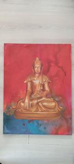 Canvas Boeddha afbeelding H80x B60xD2.5 cm, Ophalen, Gebruikt, Overige typen, 75 cm of meer