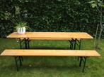 TE HUUR Bierset picknicktafel banken tafel, Hobby en Vrije tijd, Feestartikelen | Verhuur, Ophalen, Gebruikt, Overige