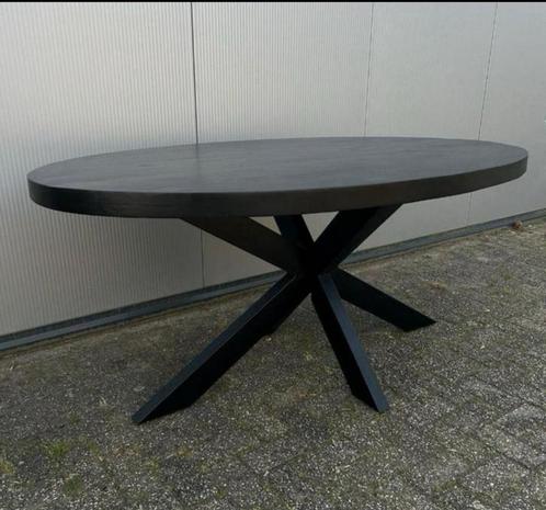 Eettafel ovaal mangohout 200cm met matrixpoot, Huis en Inrichting, Tafels | Eettafels, Nieuw, 200 cm of meer, Vijf personen of meer