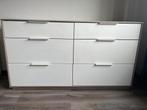 Hoogglans witte ladekast met 6 laden 50x146,5x80,5cm, Ophalen, Kunststof, Gebruikt, 100 tot 150 cm