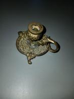 ️ Antieke messing kandelaar – sierlijk en klein mo, Ophalen of Verzenden