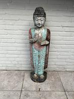 Mooie vintage massief houten buddha, hoogte 105cm!!, Ophalen, Zo goed als nieuw