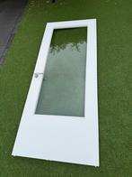 Witte binnendeur met glas, Doe-het-zelf en Verbouw, Deuren en Horren, Ophalen, 80 tot 100 cm, 215 cm of meer, Binnendeur