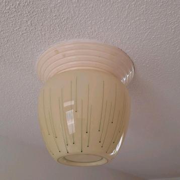 jaren 30 40 50 art deco lamp glas beschikbaar voor biedingen