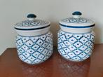 voorraadpotten van Vroom en Dreesman Delfts blauw, Ophalen, Zo goed als nieuw