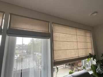 Vouwgordijnen beige/ zand beschikbaar voor biedingen