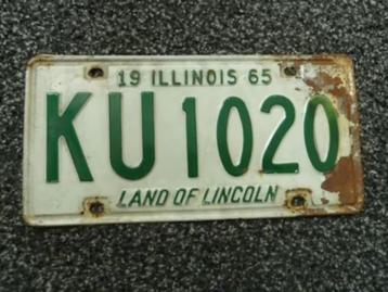 Kentekenplaat licenseplate Illinois 1965 1 USA beschikbaar voor biedingen