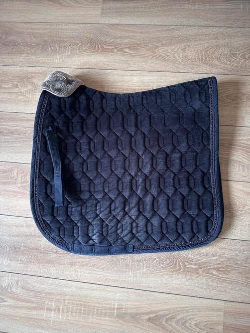 [tk] Eskadron suede dekje met steentjes donkerblauw, Dieren en Toebehoren, Paarden en Pony's | Dekens en Dekjes, Zo goed als nieuw
