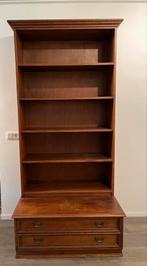 Antieke brocante eiken boekenkast kast ladekast, Ophalen, Zo goed als nieuw, 25 tot 50 cm, 150 tot 200 cm